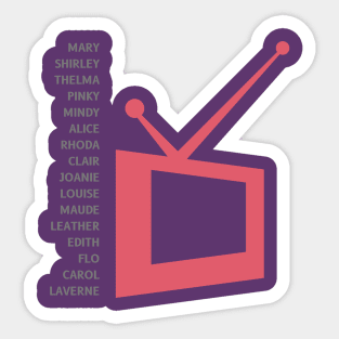 Girl Power: Classic Sitcoms in Pink Sticker